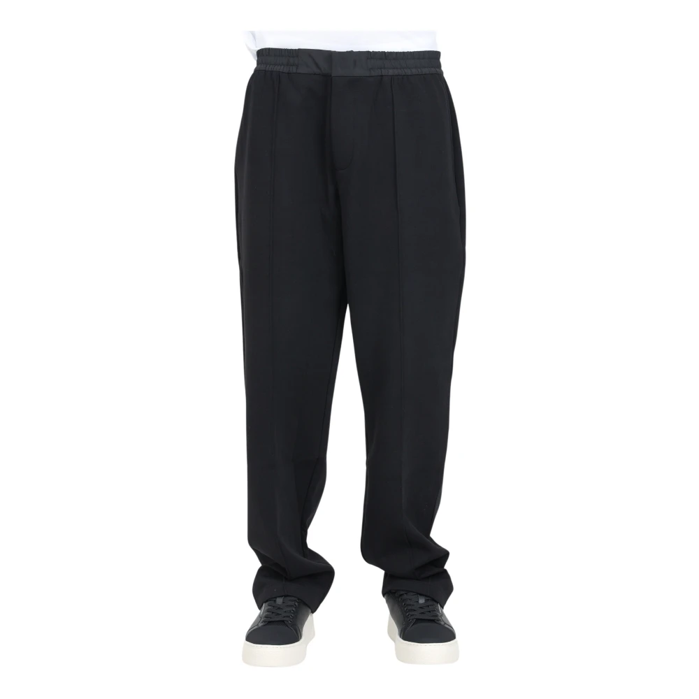 Armani Exchange Casual Zwarte Broek Regular Fit Black Heren