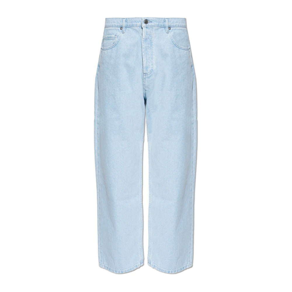 Maison Kitsuné Blue Straight-Leg Jeans - Male - Straight Fit Jeans - W33 - Jeans