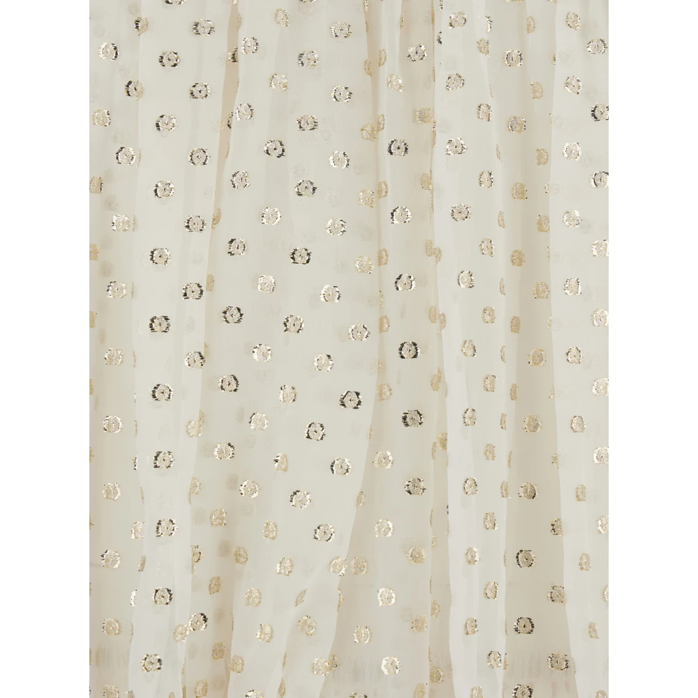 Chloé Off-shoulder Ruffle Polka Dot Top White Dames