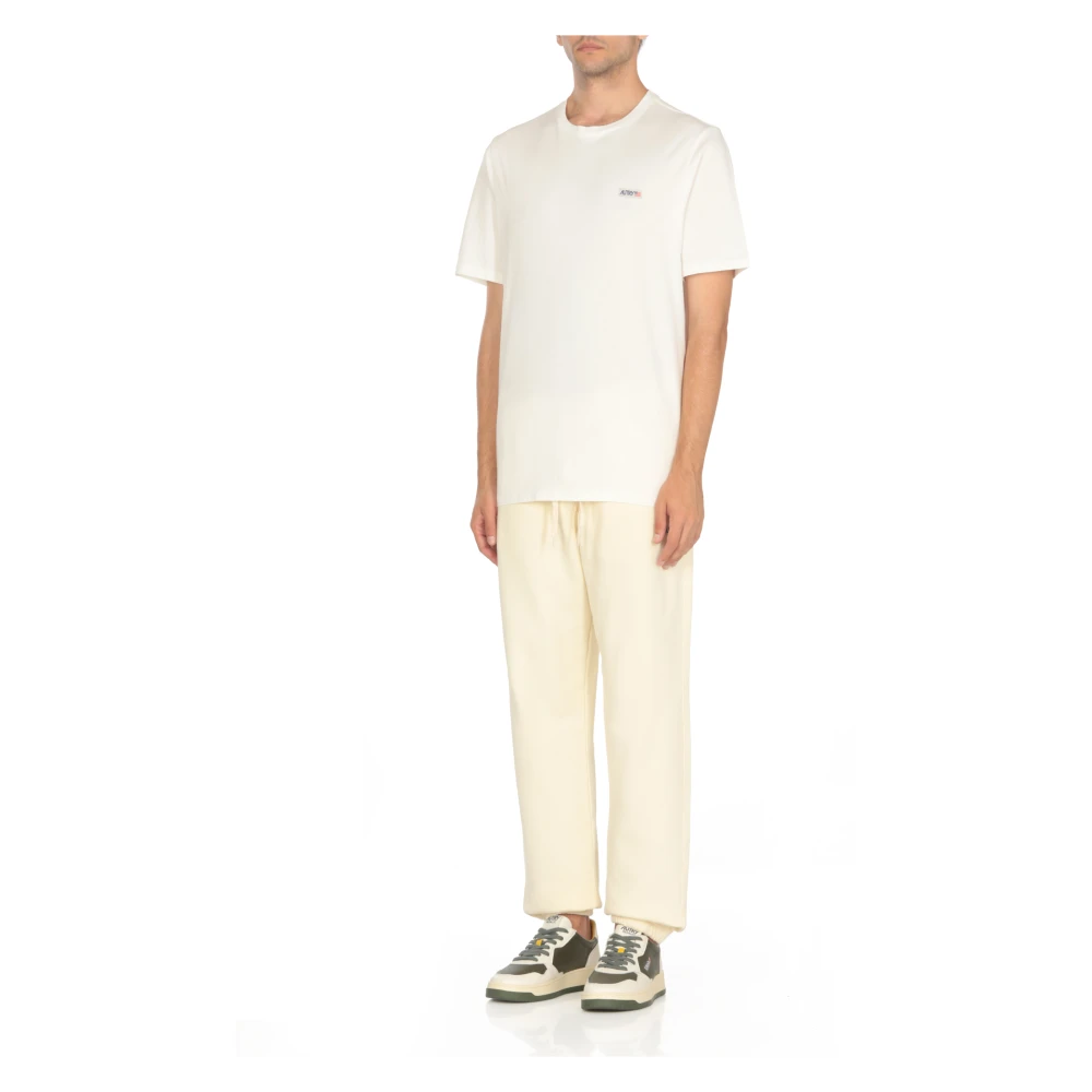 Autry Katoenen T-shirt met Logo Label White Heren