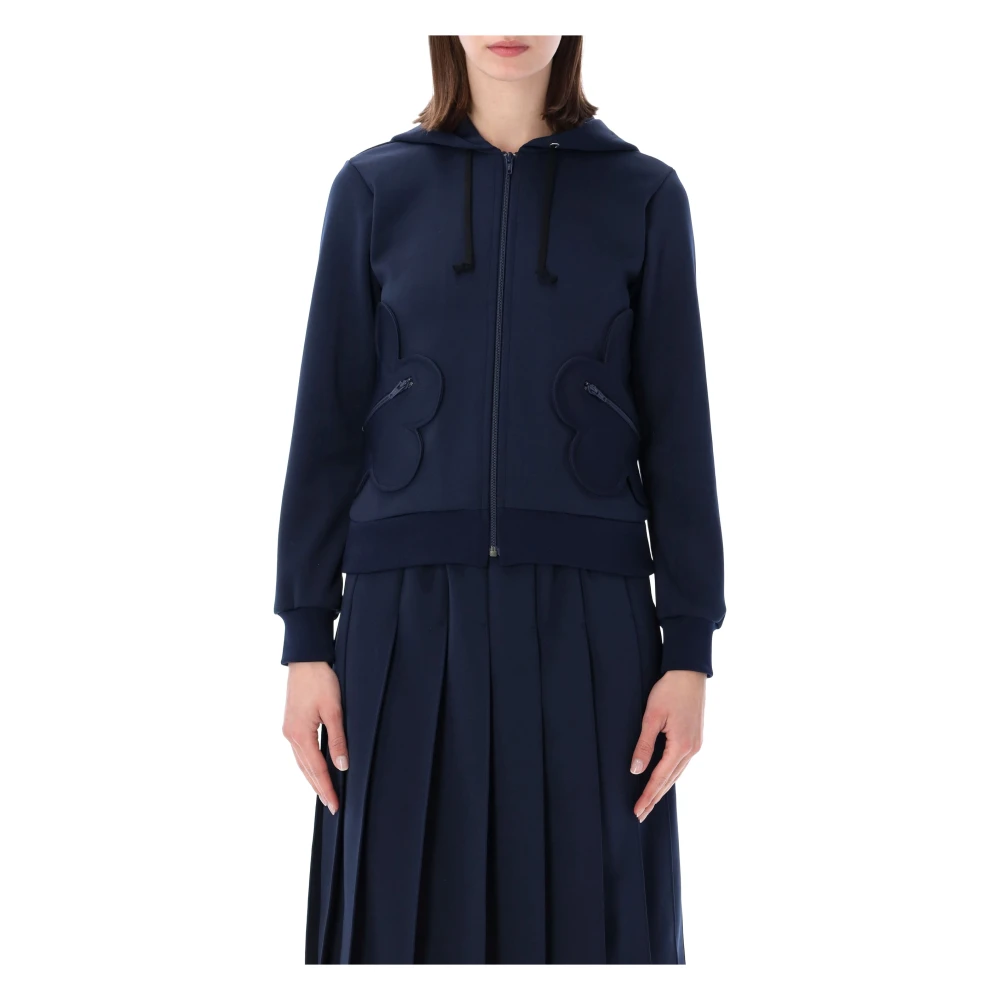 Comme Des Garçons Women's Blue Zip-Throughs, S, Fleece Zip