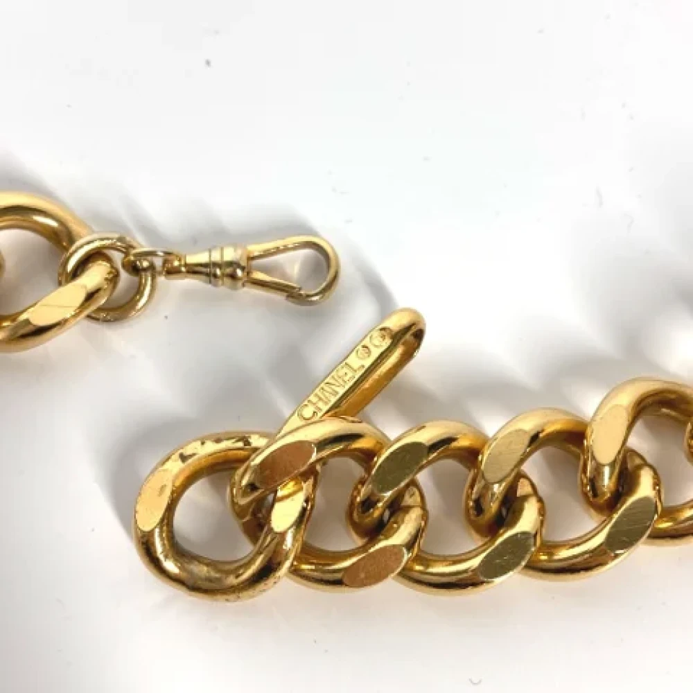Chanel Vintage Pre-owned Metal belts Yellow Dames