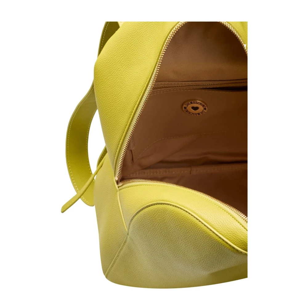 Love Moschino Stijlvolle Rugzak met Verstelbare Banden Yellow Dames