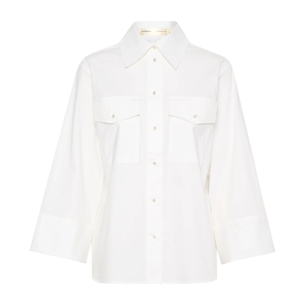 InWear Kragskjorta Blus Ren Vit White, Dam