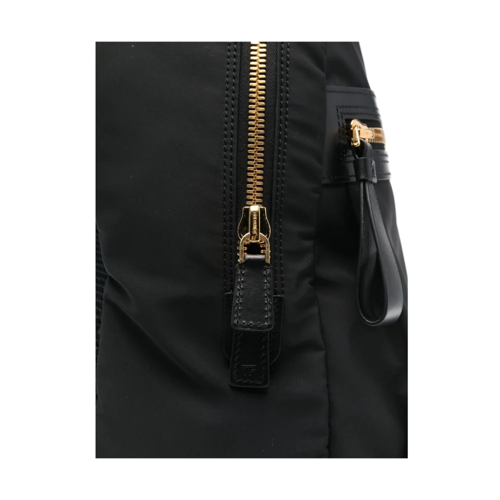 Tom Ford Zwarte rugzak met tweewegrits Black Heren