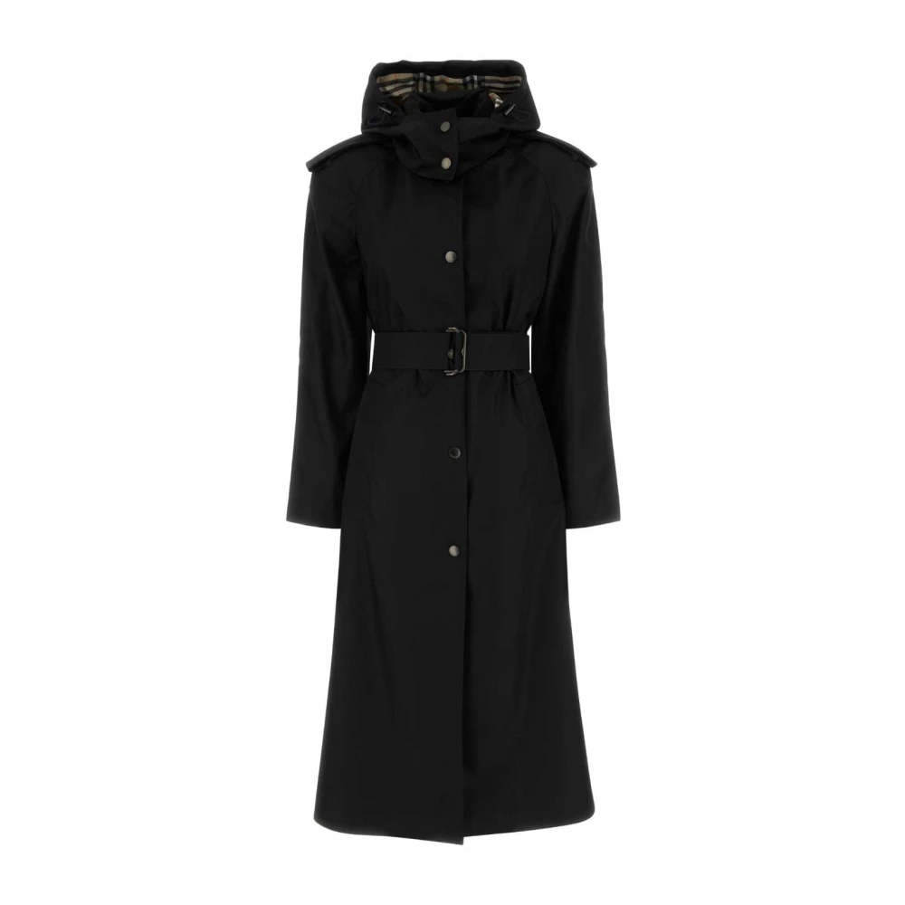 Burberry Women's Black Belted Coats, S, Tilley Trench
