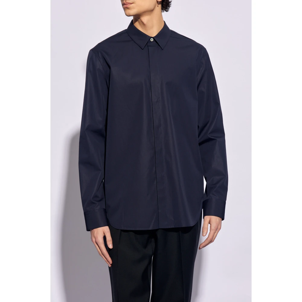 Jil Sander Katoenen shirt Blue Heren