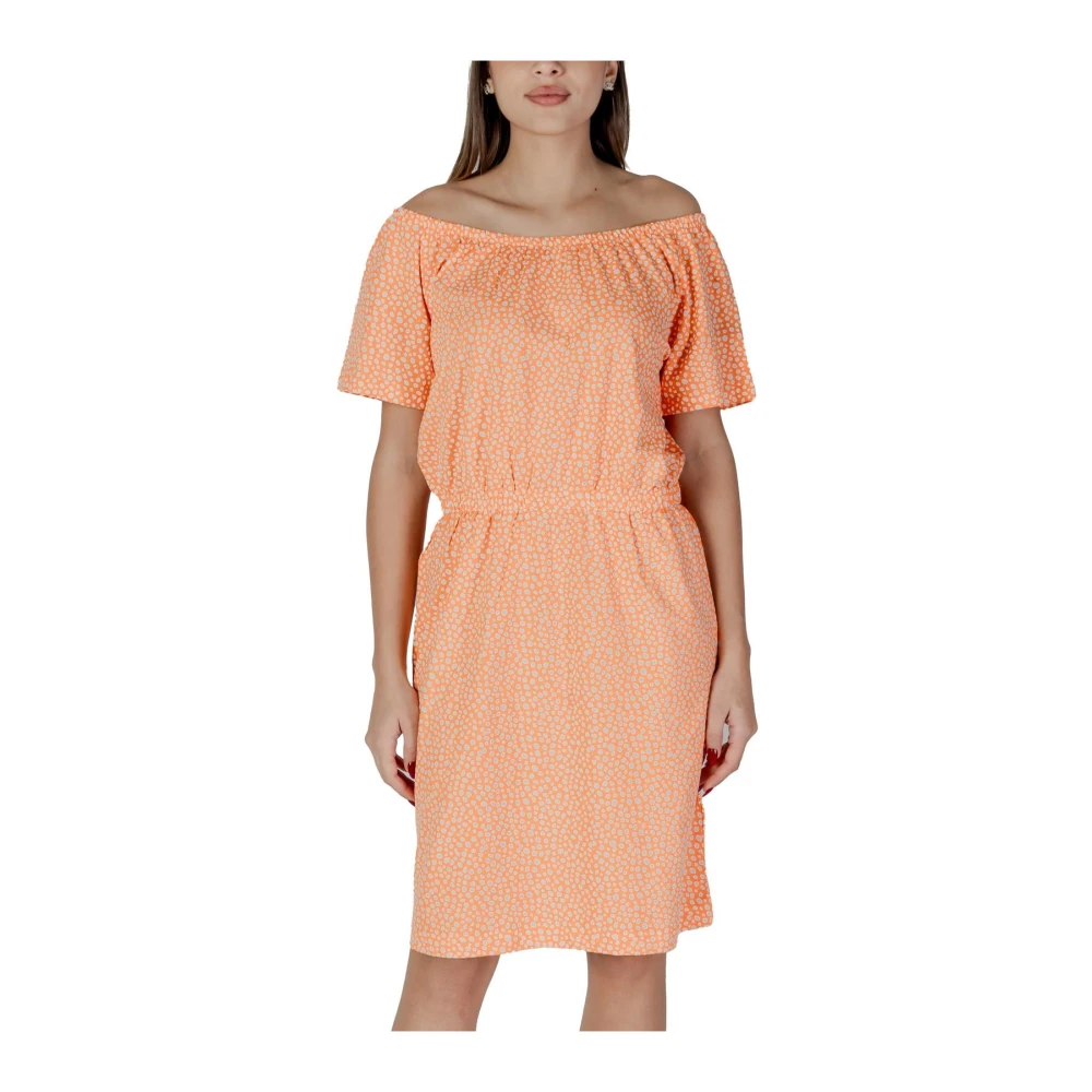 B.young Donna Arancione - Abito In Cotone Per Donne - Dresses - S - Immagine 3