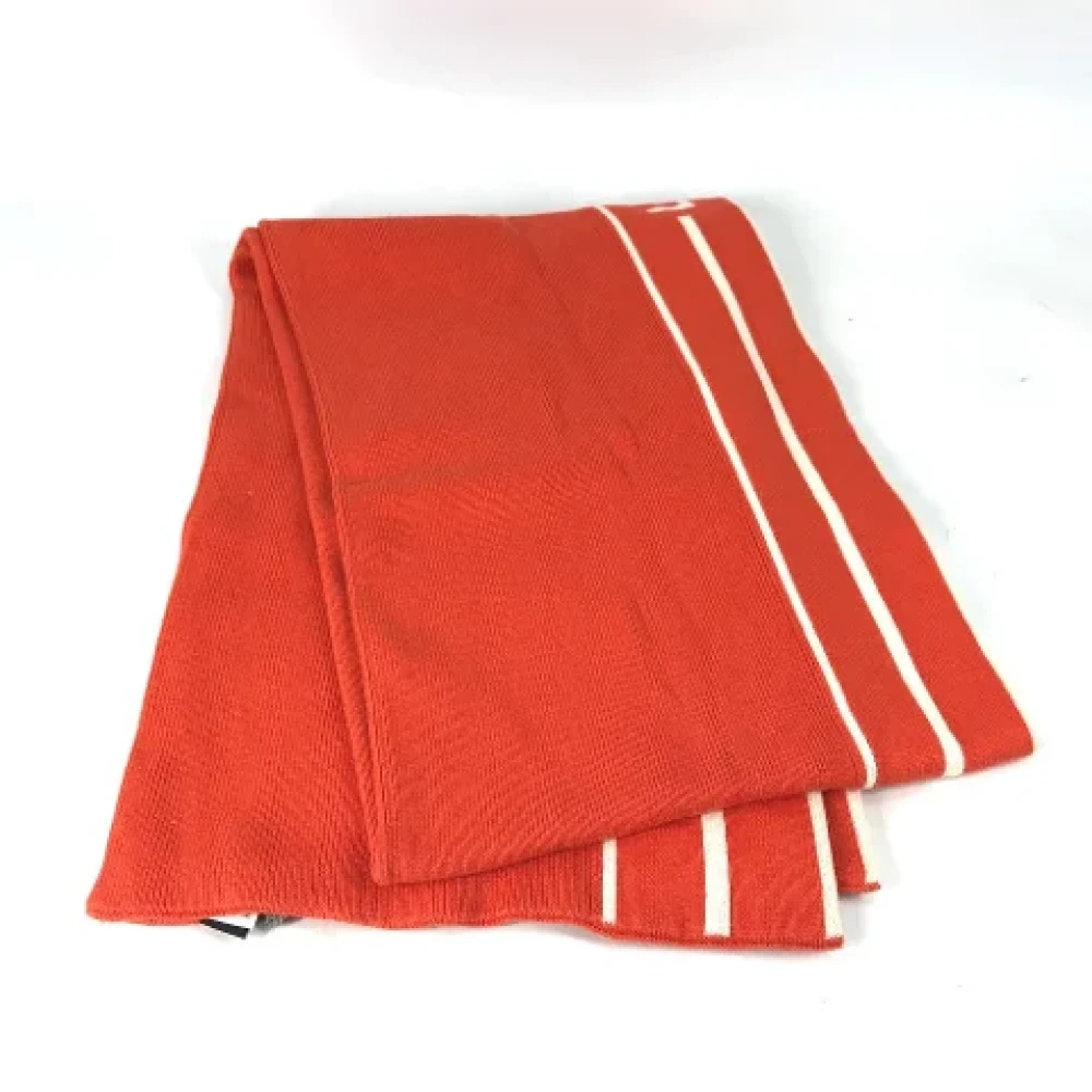Louis Vuitton Vintage Pre-owned Cotton scarves Orange Dames