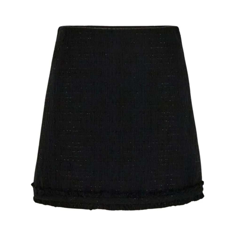 Versace Zwarte tweed mini rok Black Dames