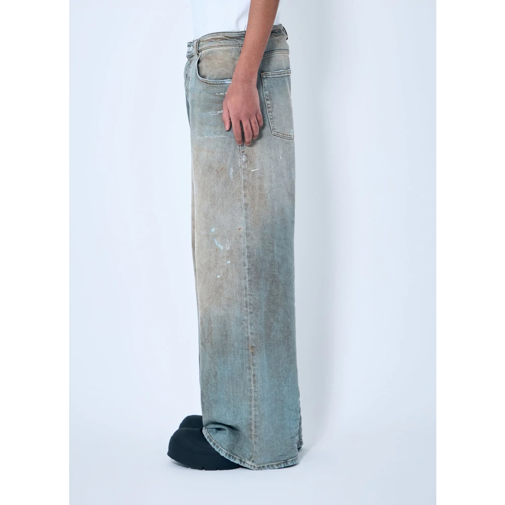 Diesel Versleten Denim Jeans met Logopatch Blue Heren