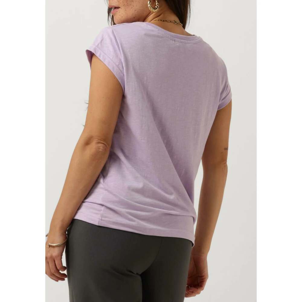 Minus Lila Trendy Tee voor Casual Uitjes Purple Dames