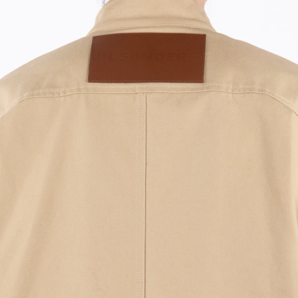 Jil Sander Beige Katoenen Jas Beige Heren