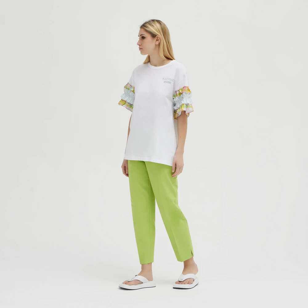 Moschino Katoenen T-shirt met Rouges White Dames