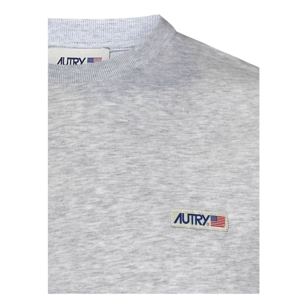 Autry Grijze Logo T-shirt en Polo Gray Heren