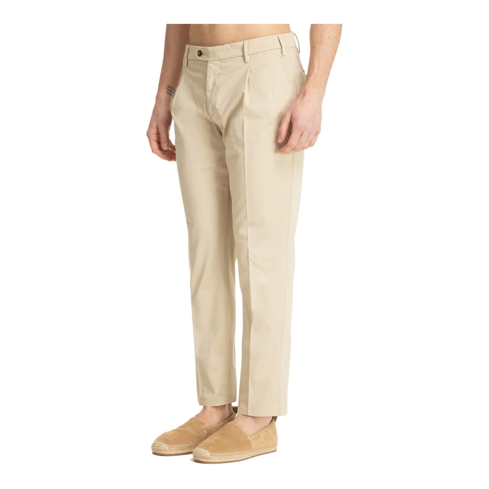 Lardini Klassieke Soho Broek Multipockets Sluiting Beige Heren