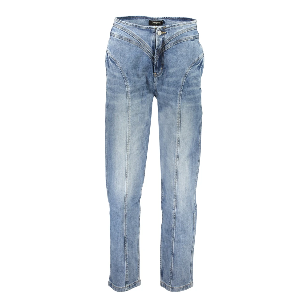 Desigual Degrad Straight Jeans - Female - Straight Fit Jeans - Blue - S - Jeans