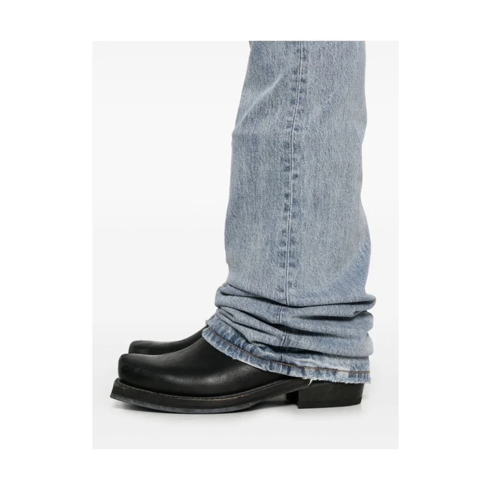 Purple Brand Indigo Denim Stonewashed Wide Leg Jeans Blue Heren