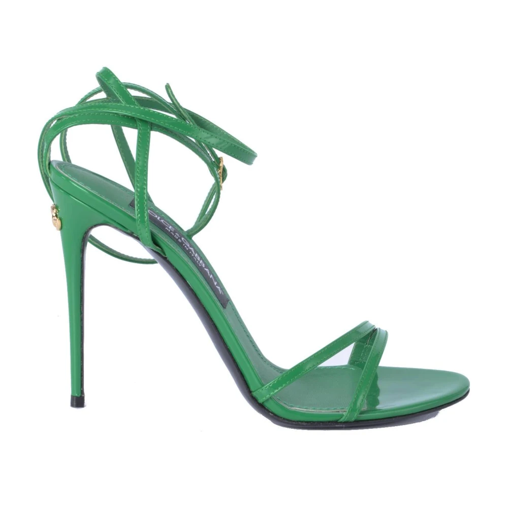 Dolce & Gabbana Keira Straps Hak Sandalen Green Dames