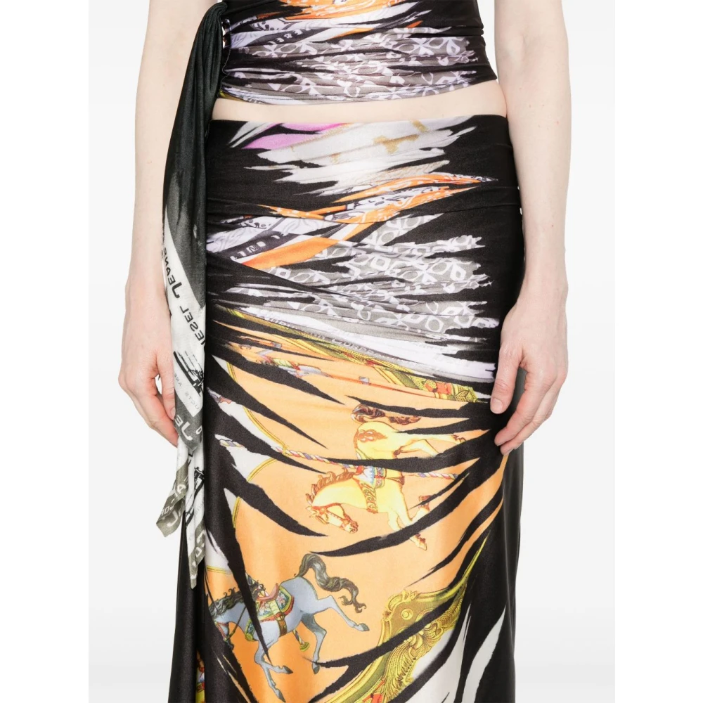 Diesel Gerimpelde MultiColour Rok met Zijstrik Multicolor Dames