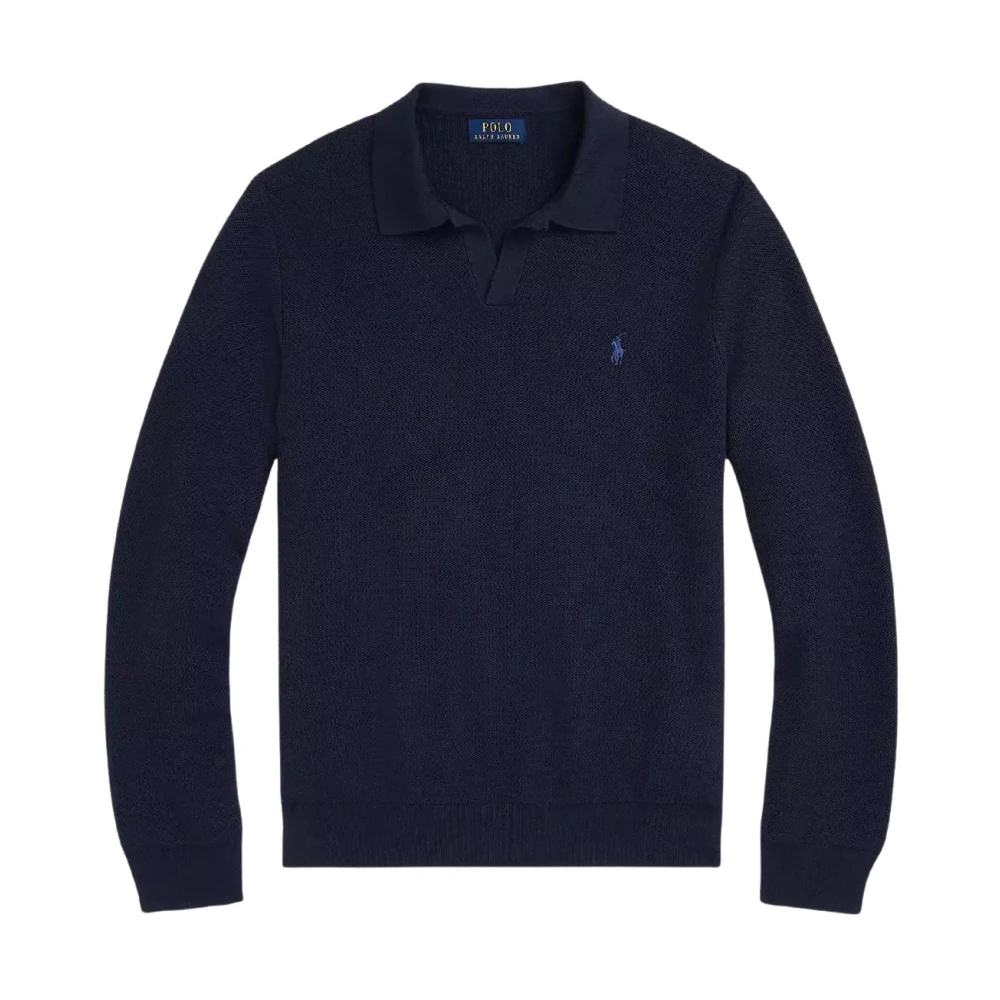 Ralph Lauren Marineblauwe Trui met Polokraag Blue Heren