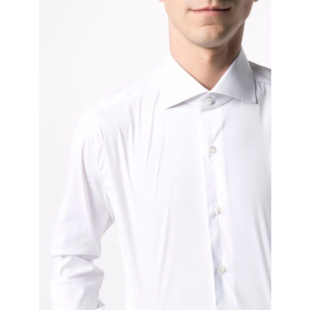 Barba Casual Katoenen Overhemd White Heren
