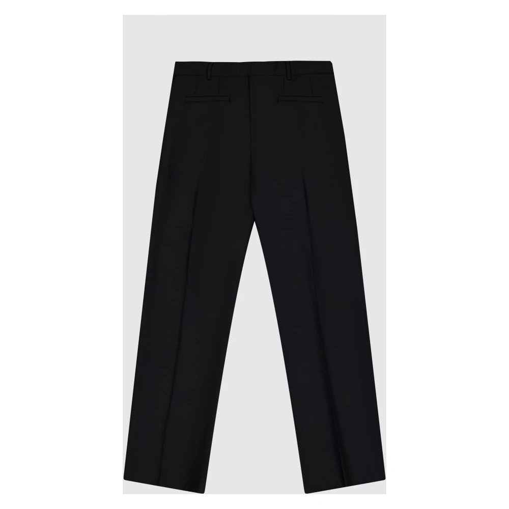 Laneus Klassieke wollen sigarettenbroek Black Heren
