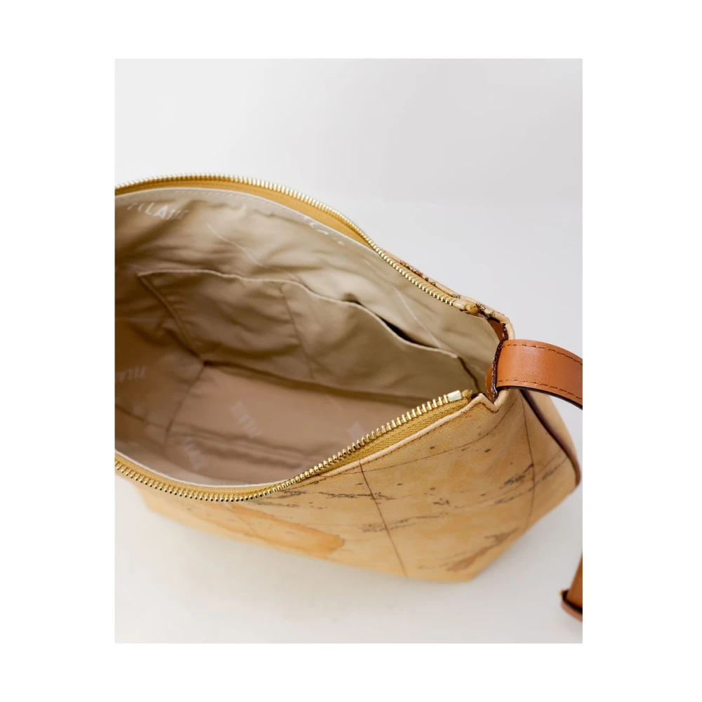 Alviero Martini 1a Classe Beige Katoenen Handtas Herfst Winter Collectie Beige Dames