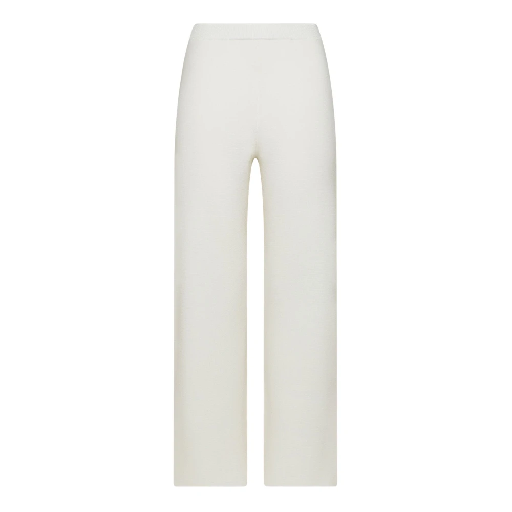 Seventy White Wide Trousers, Female, Xs, Pantalone Tricot