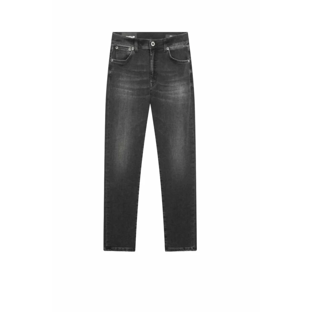 Dondup Slim Fit Zwarte Denim Jeans Black Dames