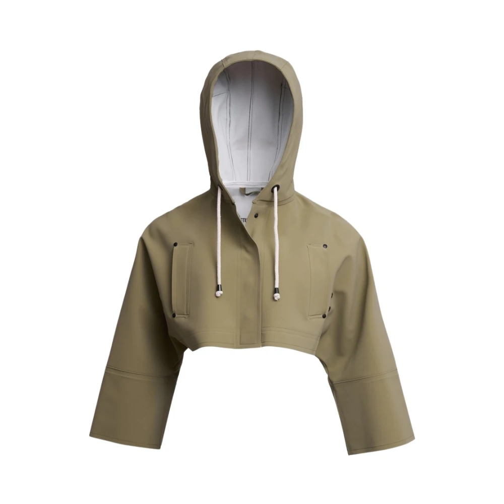 Stutterheim Korte Hooded Regenjas Green Dames