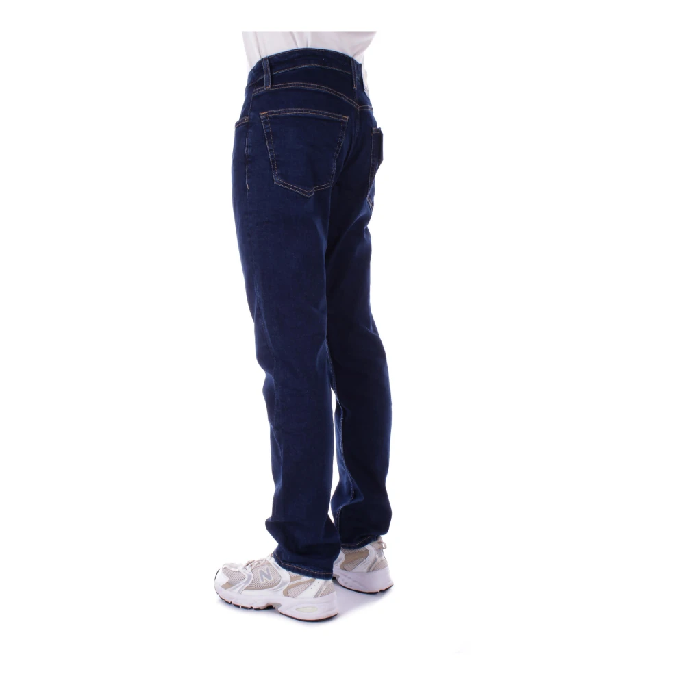 Guess Logo Achterzak 5-Pocket Regular Fit Jeans Blue Heren