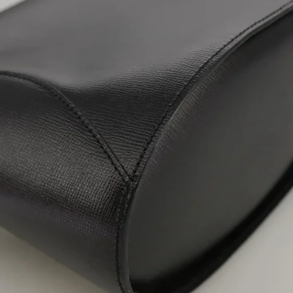 Dior Vintage Pre-owned Leather handbags Black Dames
