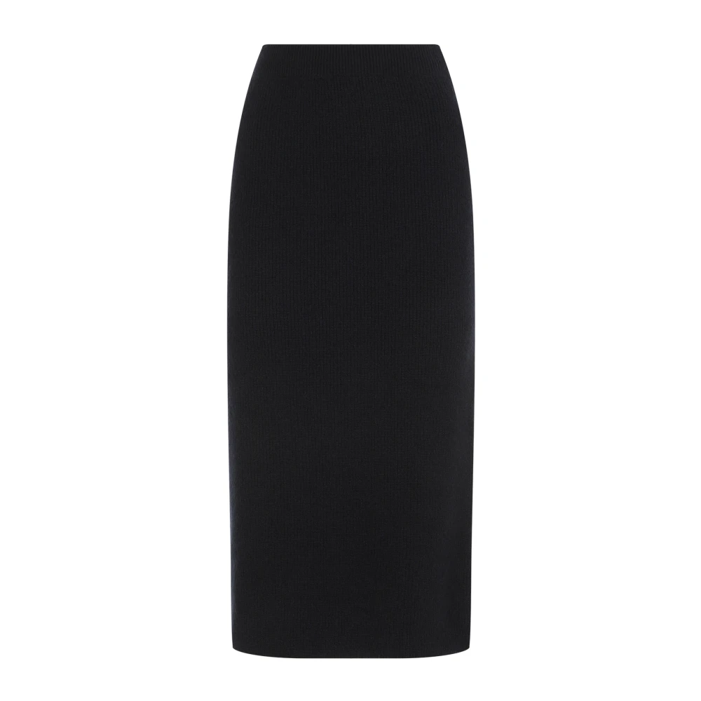 Fabiana Filippi Blauwe Wollen Rok Black Dames