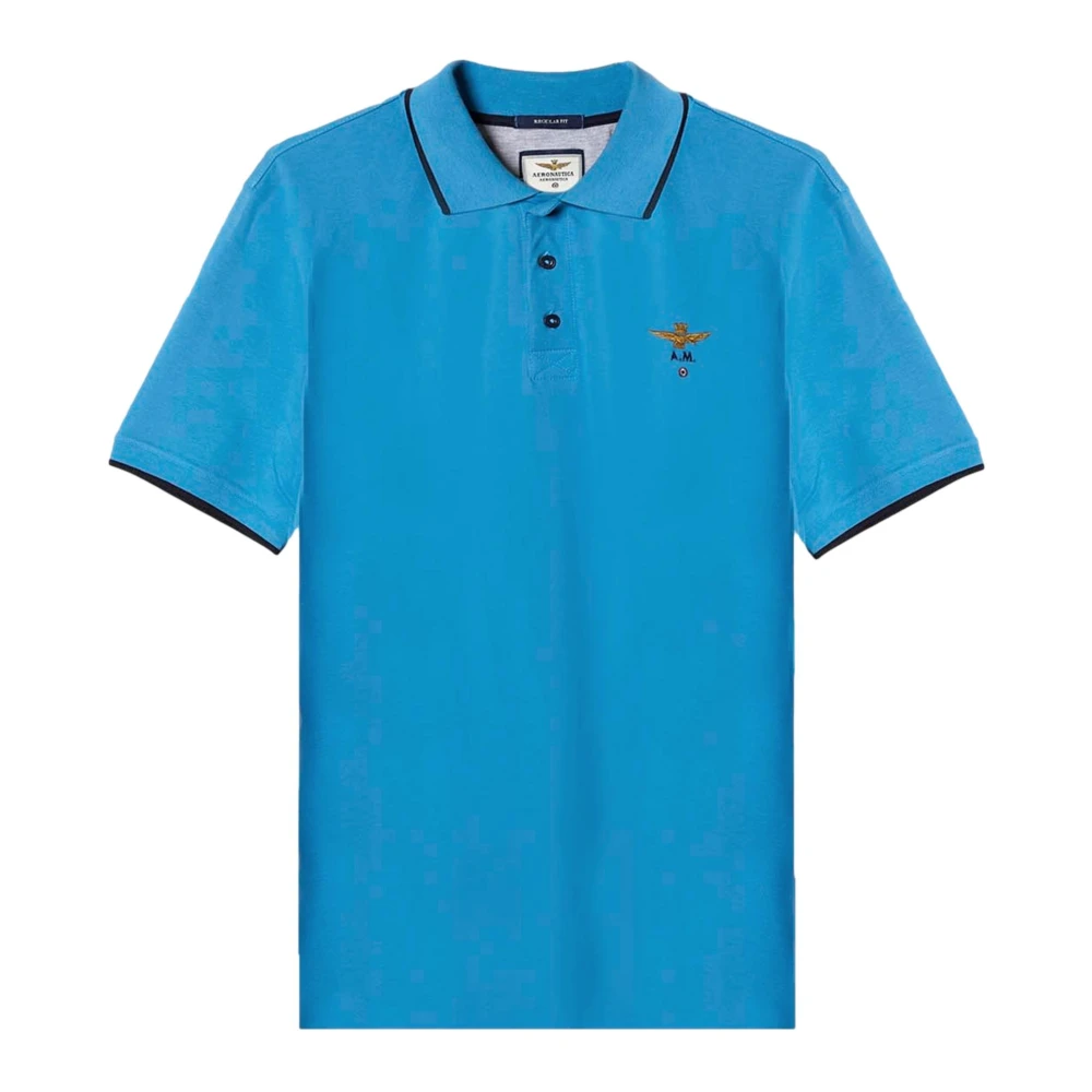 Aeronautica Militare Homme Bleu Tops, Taille: L Po1308 Polo