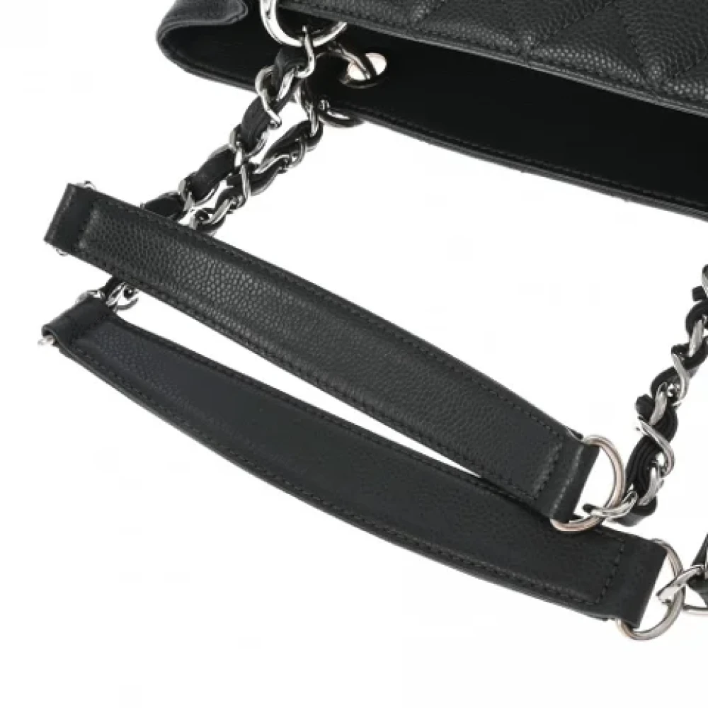 Chanel Vintage Pre-owned Leather totes Gray Dames