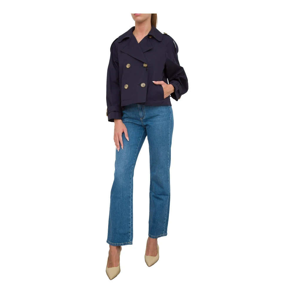 Marella Stijlvolle Trenchcoat voor Vrouwen Blue Dames