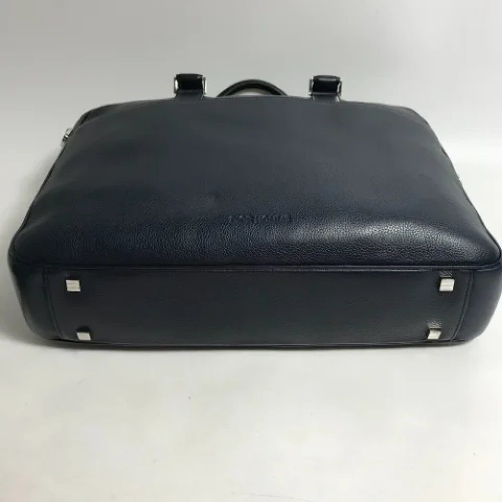 Dior Vintage Pre-owned Leather dior-bags Blue Heren