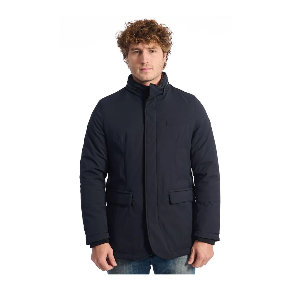 Baldinini Double-breasted jas met afneembare slab Blue Heren