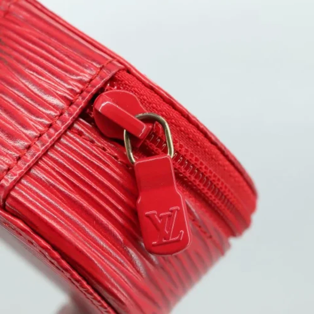 Louis Vuitton Vintage Pre-owned Leather pouches Red Dames