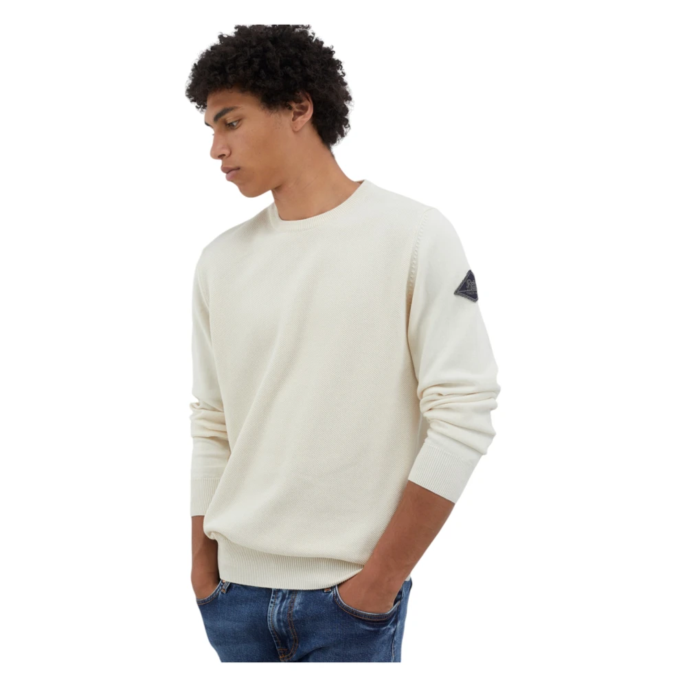 Roy Roger's Trui met ronde hals Beige Heren