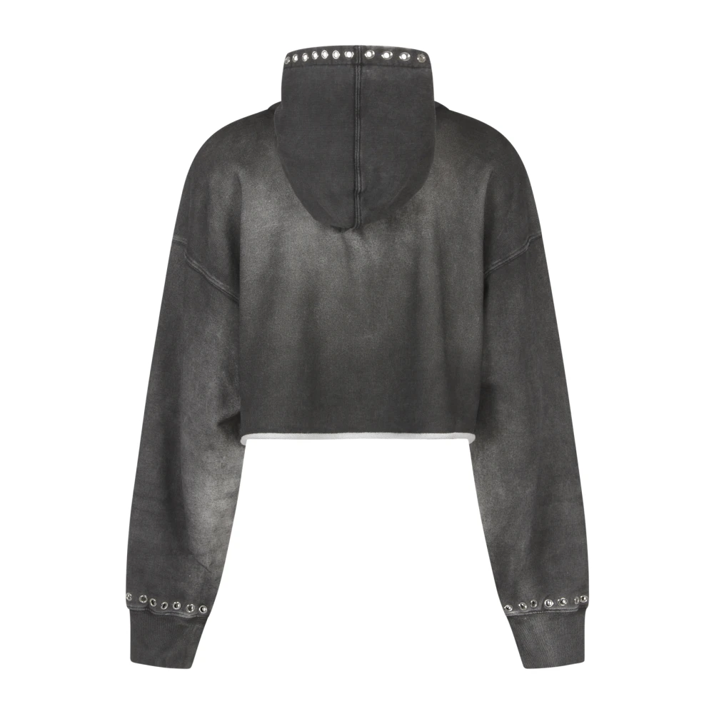 Golden Goose Journey Cropped Hoodie met Rits Gray Dames