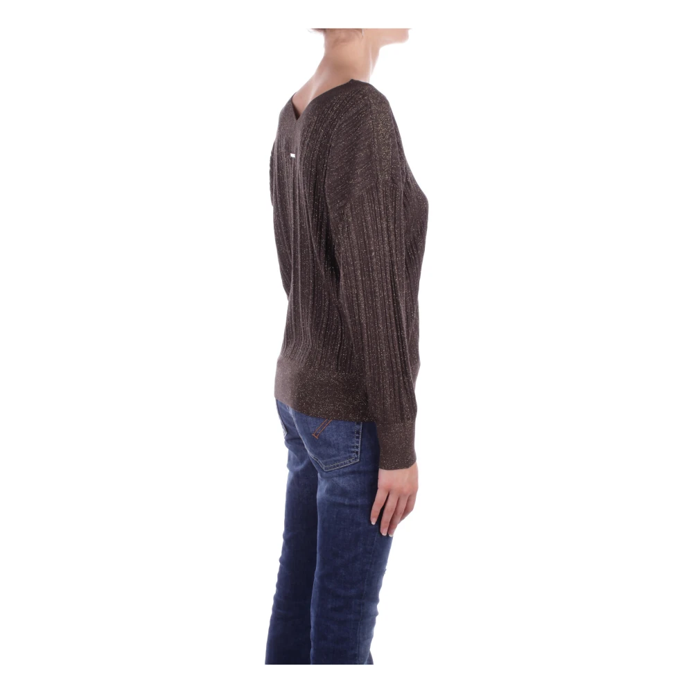 Liu Jo Bruine Sweater Collectie 1 Metallic Brown Dames