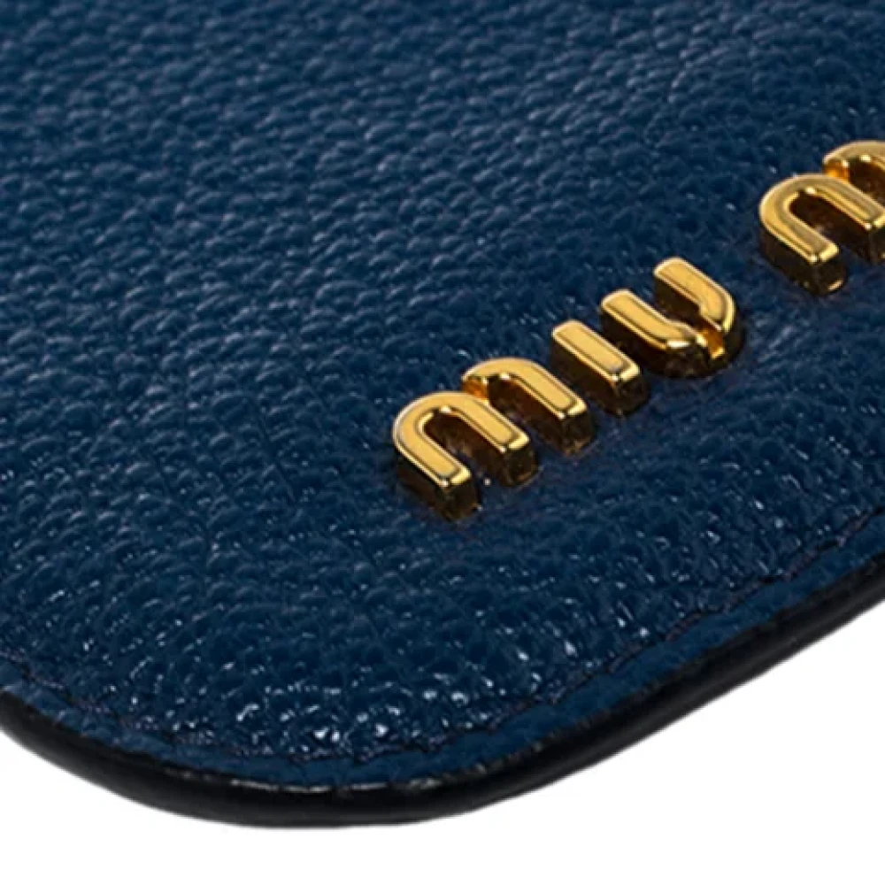 Miu Pre-owned Leather home-office Blue Dames