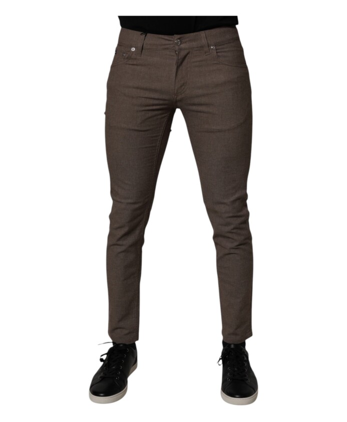 pantalon-chino-stretch-en-coton-marron