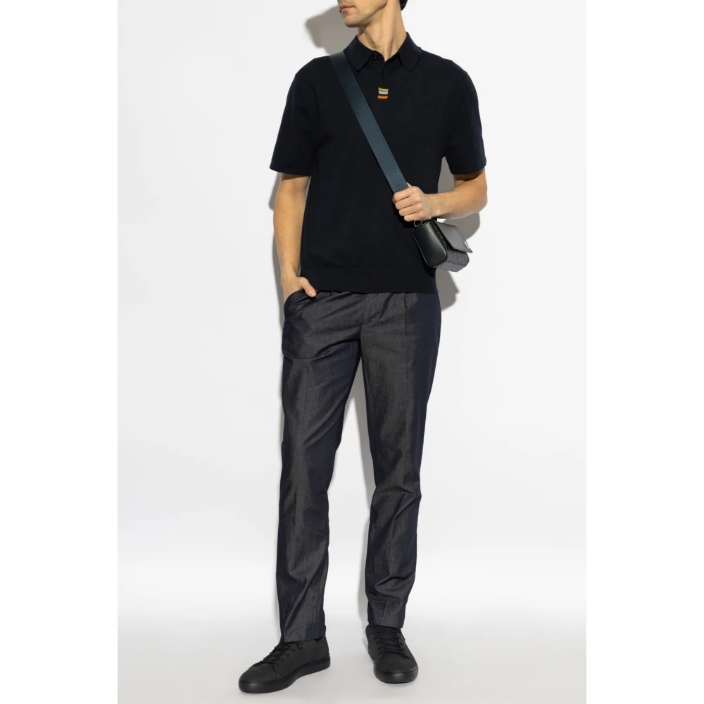 Paul Smith Katoenen polo Blue Heren