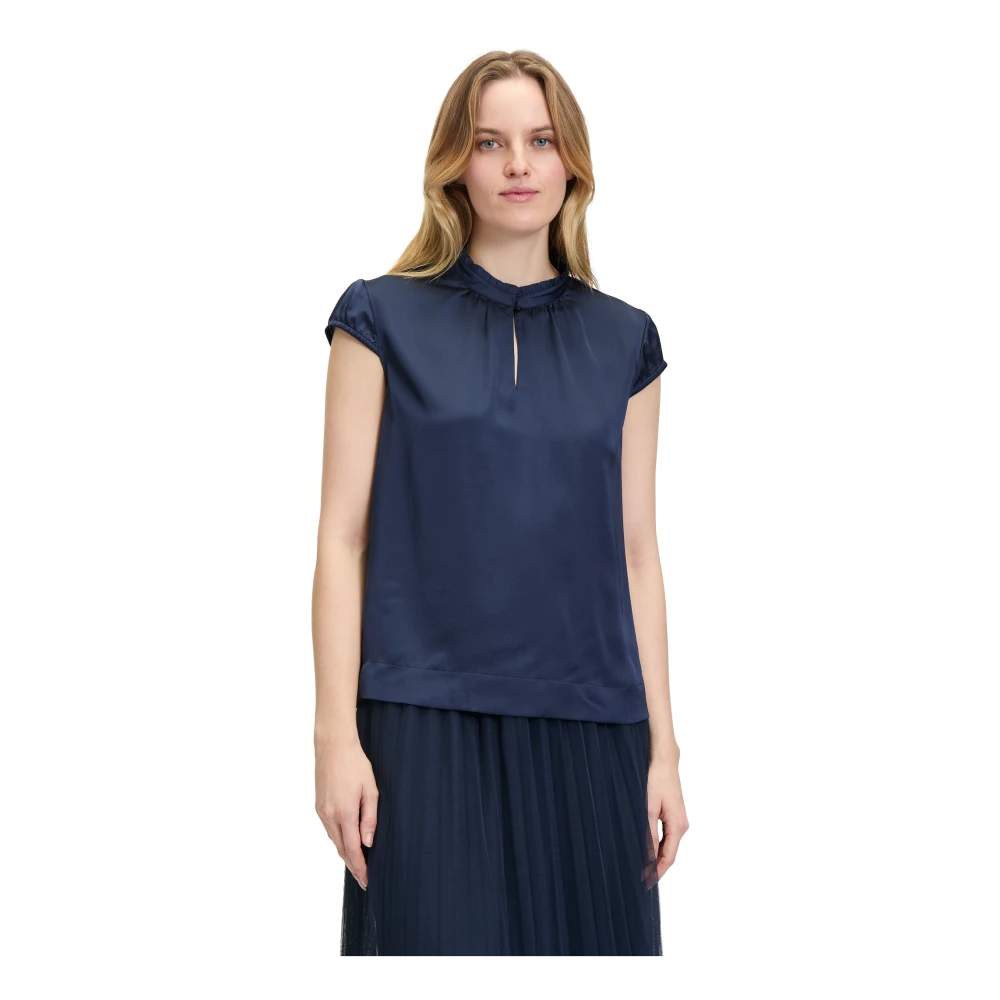 Betty & Co Korte mouwen blouse Blue Dames
