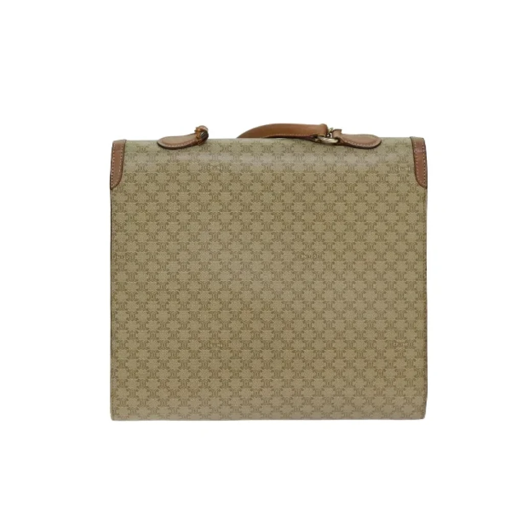 Celine Vintage Pre-owned Canvas handbags Beige Dames