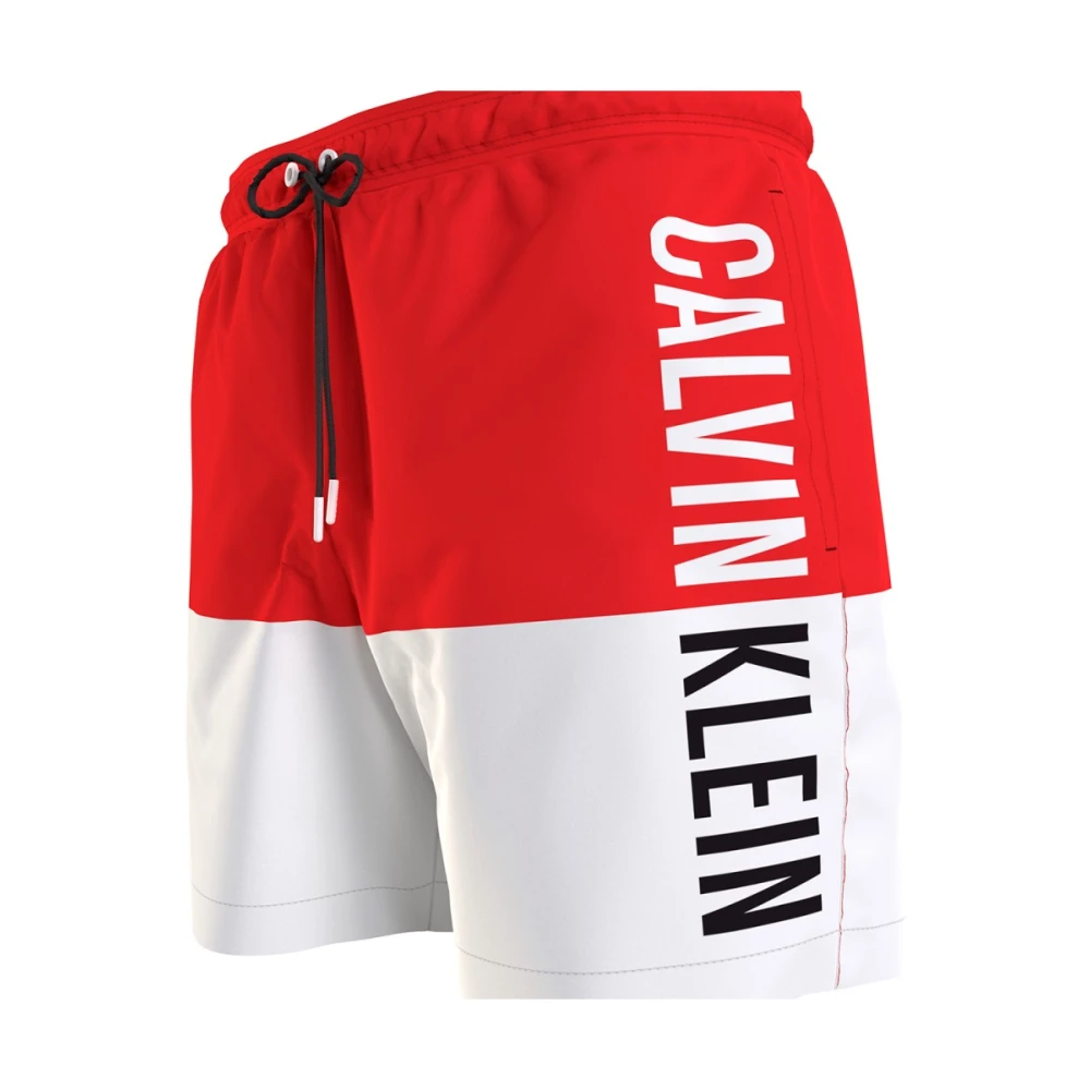 Calvin Klein Gerecycled Polyester Badkleding Red Heren