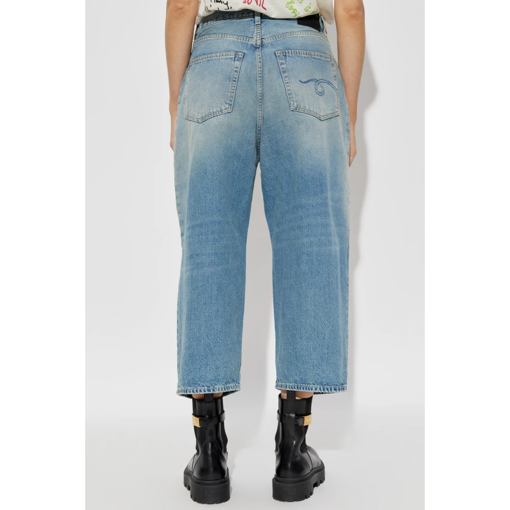 R13 Jeans met Vintage Effect Blue Dames